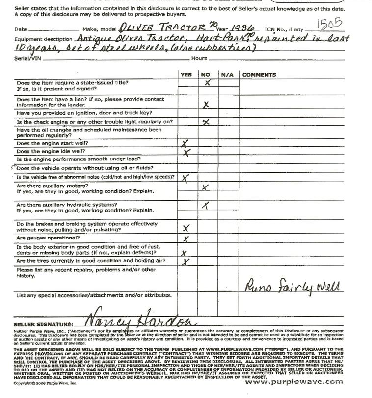 image for item 1505 1936 Oliver Hart-Parr-70 tractor