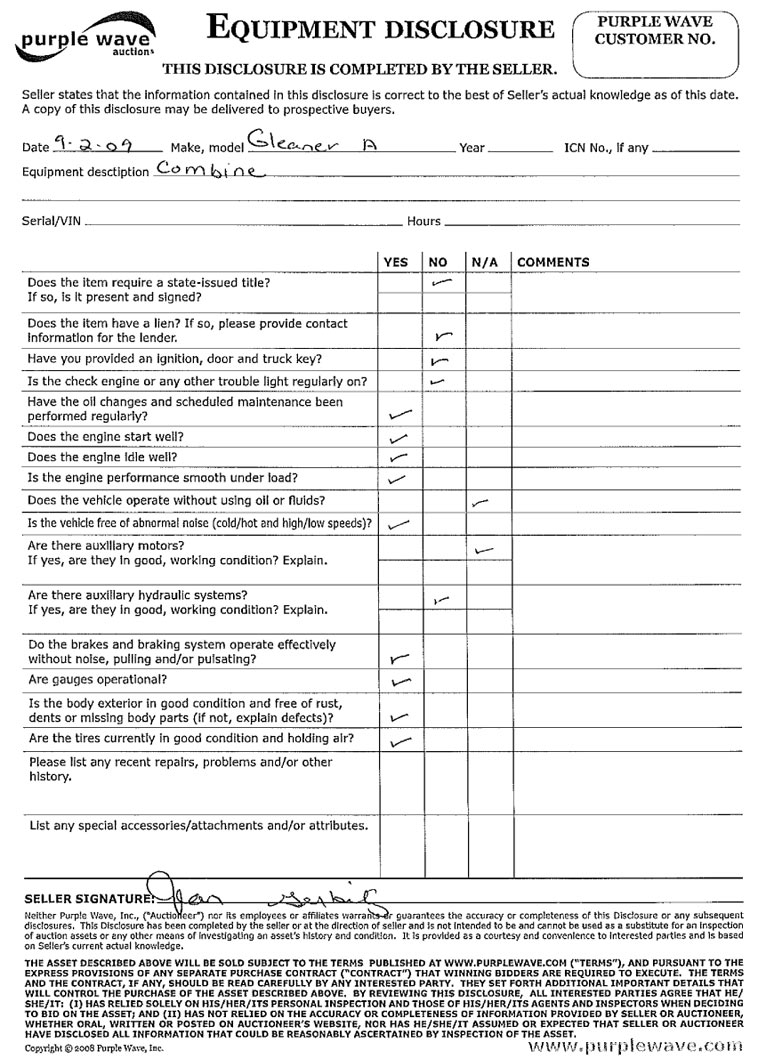 image for item 3433 Allis-Chalmers Gleaner A combine