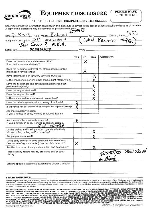 image for item 7172 Bobcat JB brushsaw