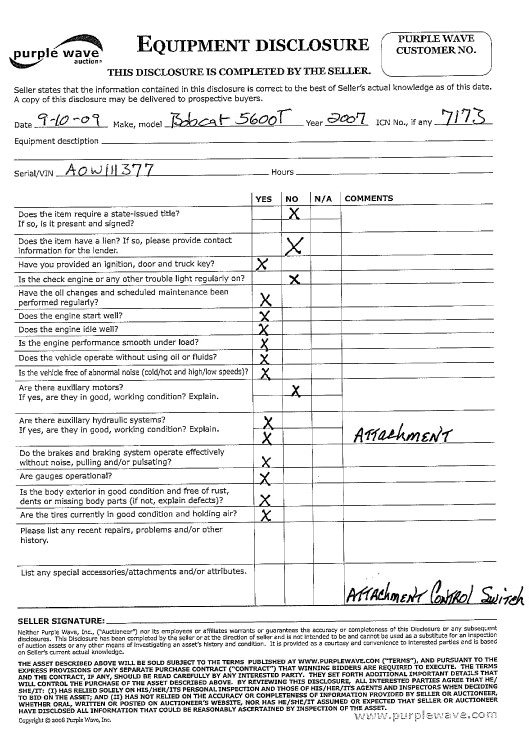 image for item 7173 2007 Bobcat 5600T toolcat