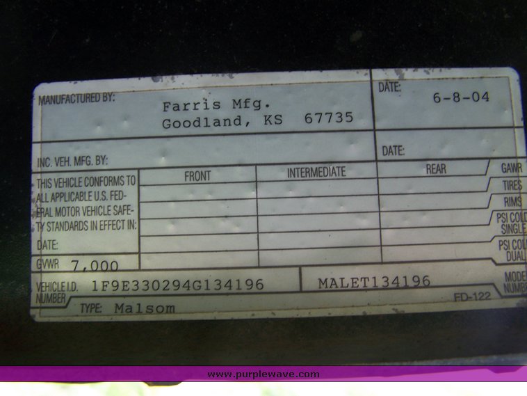 image for item 1200 2004 Farr 24' enclosed cargo trailer