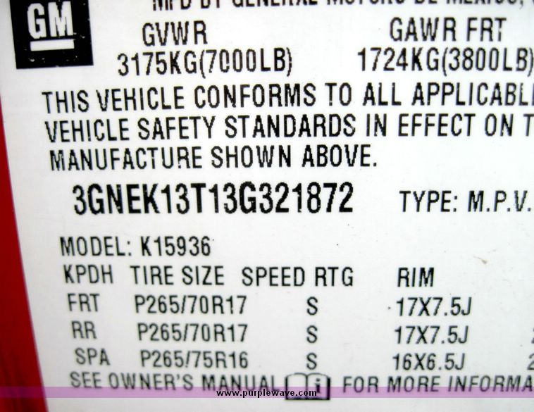 image for item 4565 2003 Chevrolet Avalanche K1500