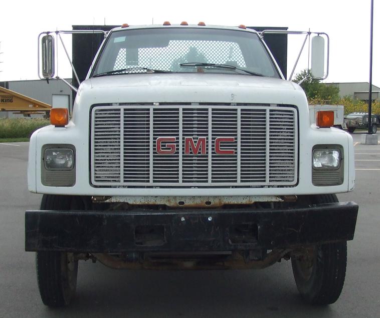image for item 6009 1991 GMC Topkick C7H042 flat bed truck