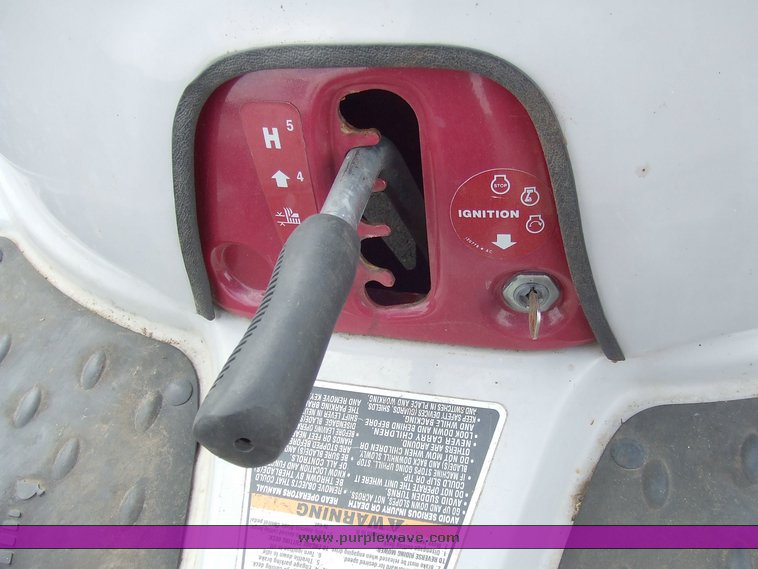 image for item 6231 White Outdoor Yard Bug riding mower with bagger assembly