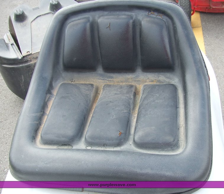 image for item 6231 White Outdoor Yard Bug riding mower with bagger assembly