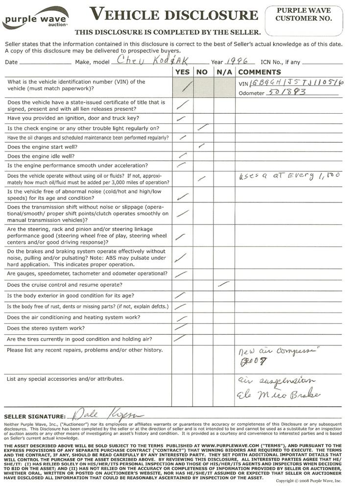 image for item 1501 1996 Chevrolet Kodiak C6H042