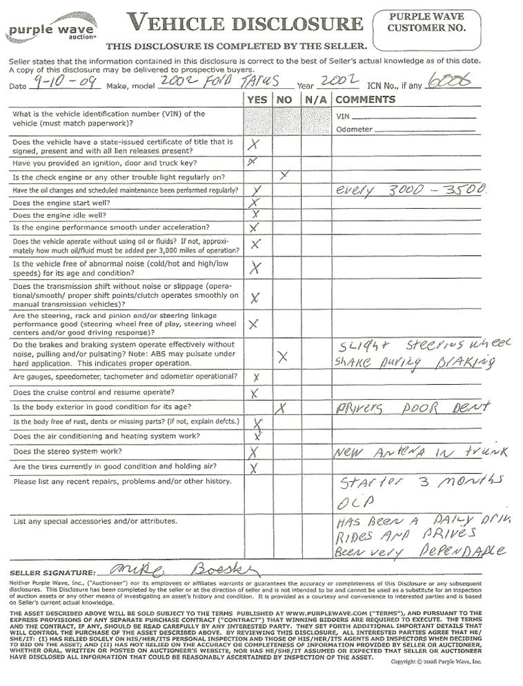 image for item 6006 2002 Ford Taurus SE