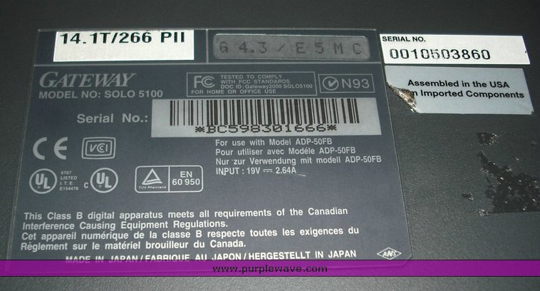 image for item 7422 (2) laptops with cases