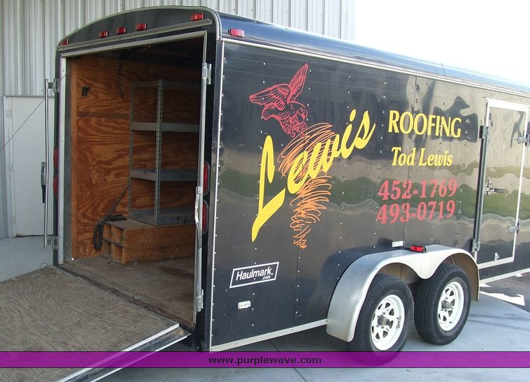 image for item 6066 2001 Haulmark 16' enclosed trailer