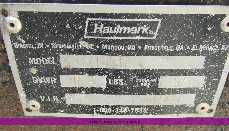 image for item 6066 2001 Haulmark 16' enclosed trailer