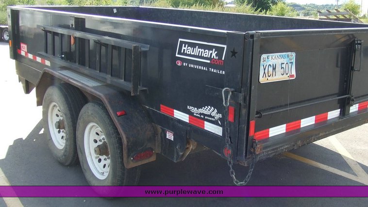 image for item 6068 2006 Haulmark 16' trailer with dump bed and hoist