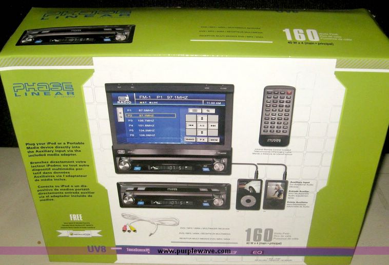 Phase Linear UV8 DVD receiver with 7" LCD display in Manhattan, KS