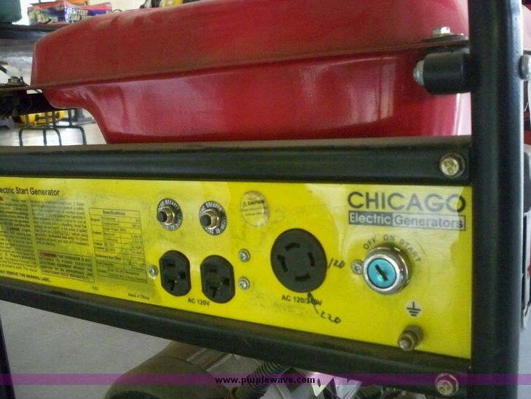 image for item 7097 Chicago electric start 9 hp generator