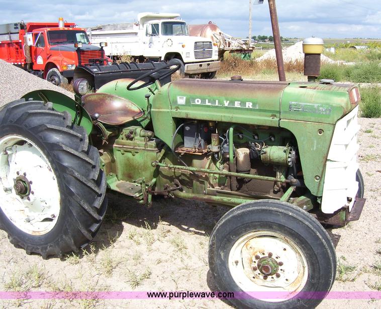 image for item 8794 Oliver 550 tractor with John Deere 6' gyro mower