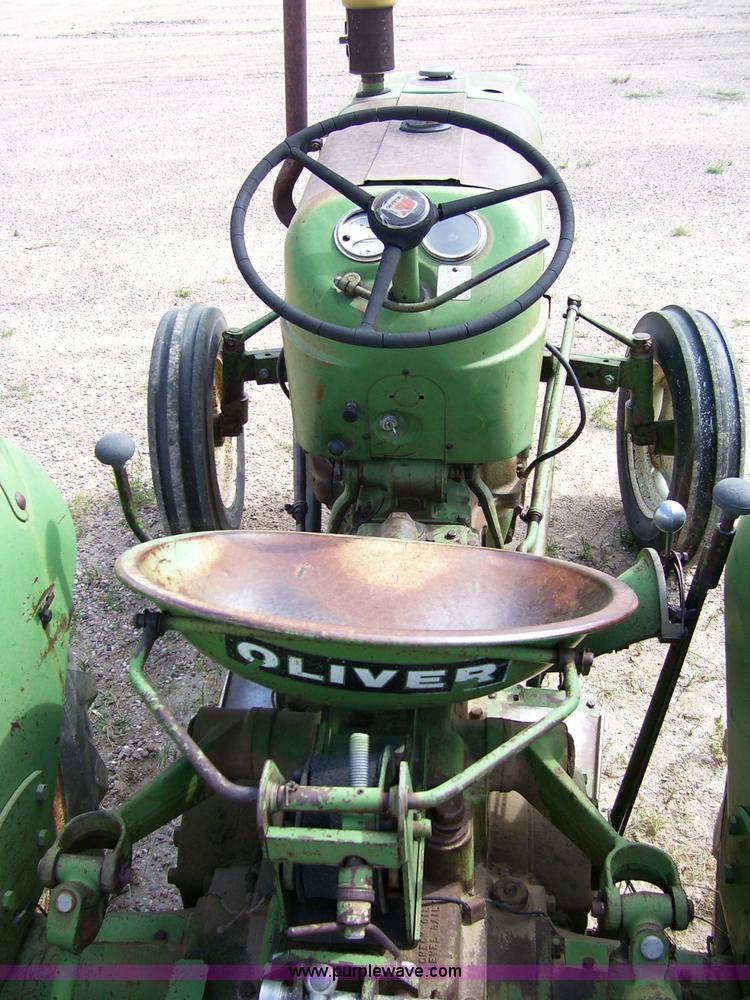 image for item 8794 Oliver 550 tractor with John Deere 6' gyro mower