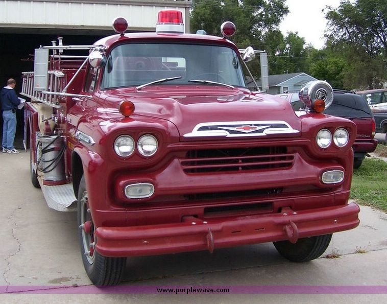 image for item 8890 1959 Chevrolet Spartan fire truck