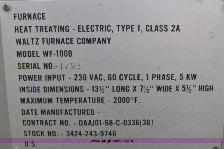image for item 8903 Waltz Furnace