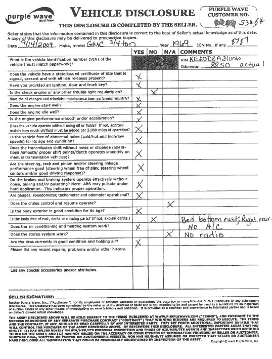 image for item 8787 1969 GMC 3/4 ton Pickup