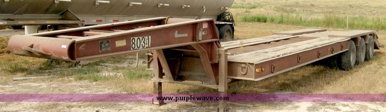 image for item 8683 1981 Bush Hog Landcraft 32' flatbed trailer