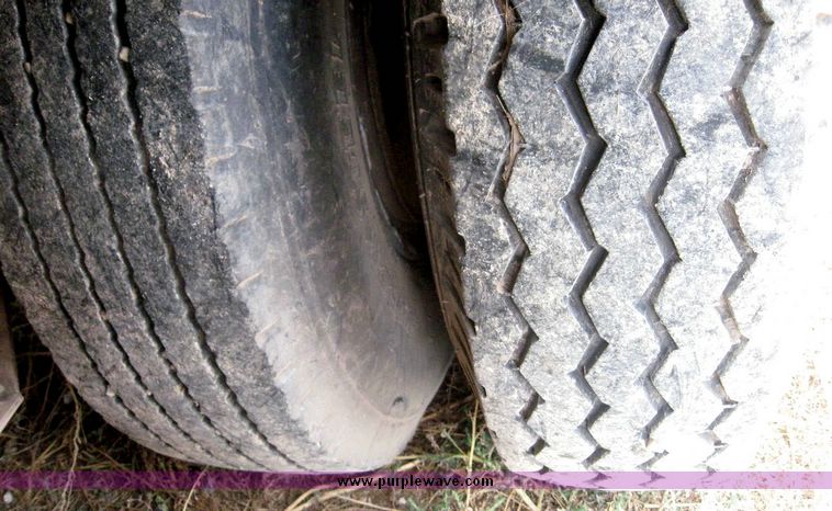 image for item 8683 1981 Bush Hog Landcraft 32' flatbed trailer