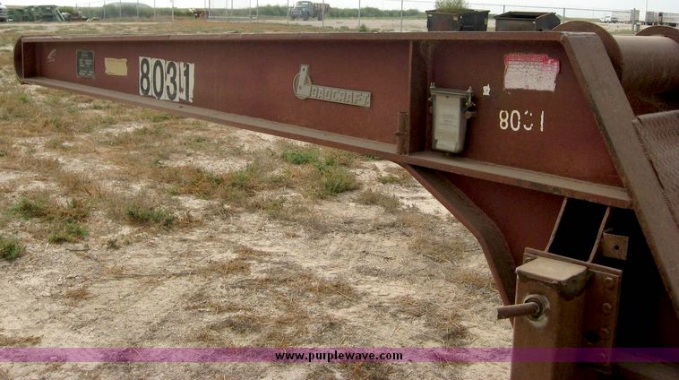 image for item 8683 1981 Bush Hog Landcraft 32' flatbed trailer