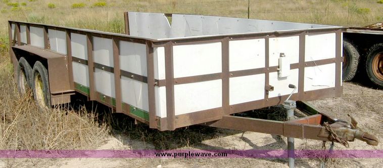 image for item 8687 16' flatbed trailer with 24" sides