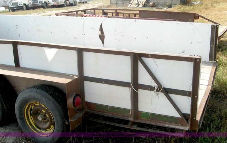 image for item 8687 16' flatbed trailer with 24" sides