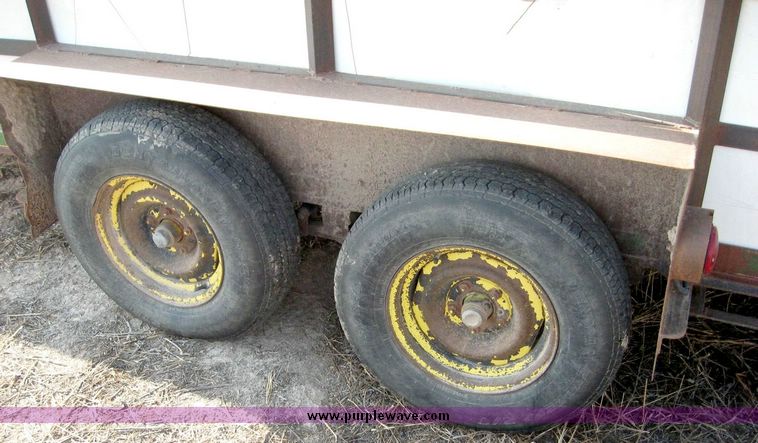 image for item 8687 16' flatbed trailer with 24" sides