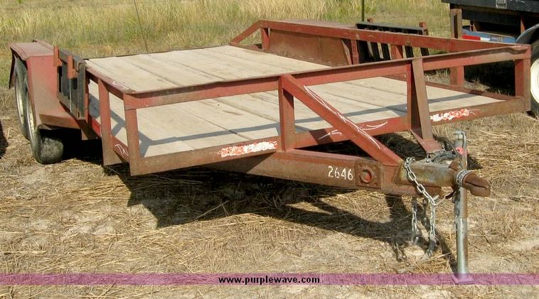 image for item 8689 1999 J&S 16' flat bed trailer