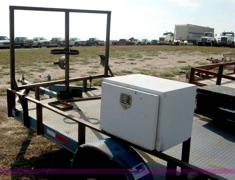 image for item 8690 1997 LEE 12' utility trailer with tool box