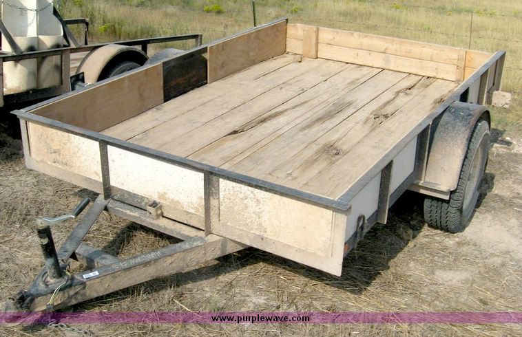 image for item 8694 10' utility trailer with tilt bed