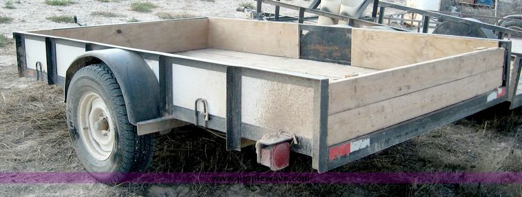 image for item 8694 10' utility trailer with tilt bed