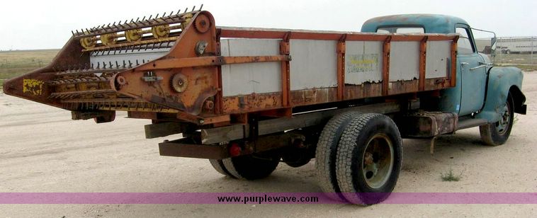 image for item 8728 1948 GMC truck with Farm hand manure spreading box