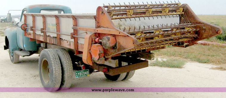 image for item 8728 1948 GMC truck with Farm hand manure spreading box