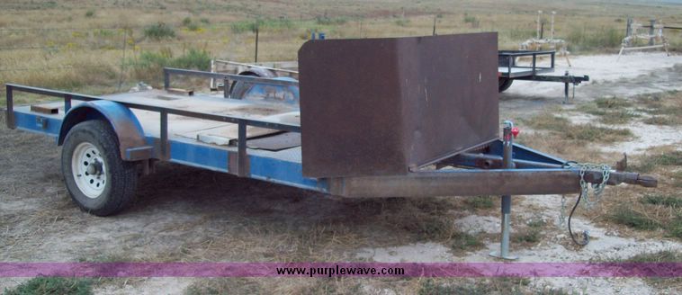 image for item 8738 12' single axle utility trailer