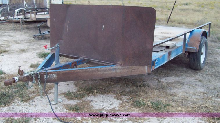 image for item 8738 12' single axle utility trailer