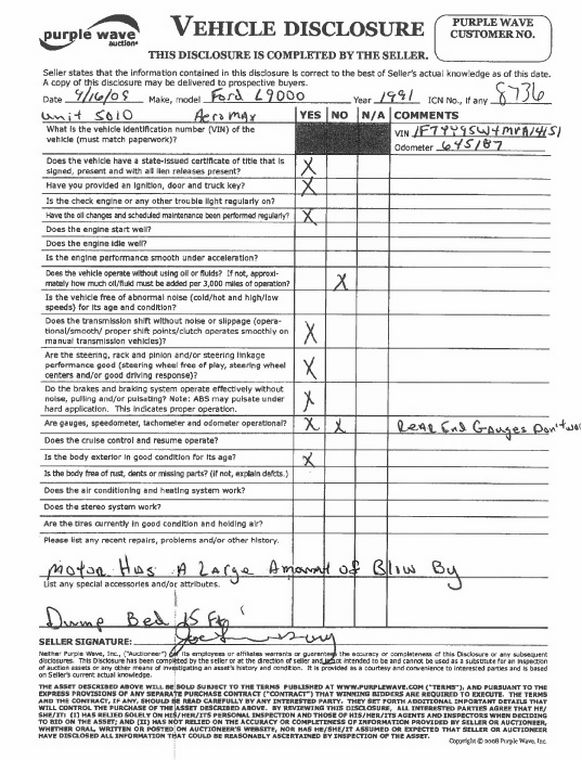 image for item 8736 1991 For L9000 Aeromax dump truck with 15' dump bed and hoist