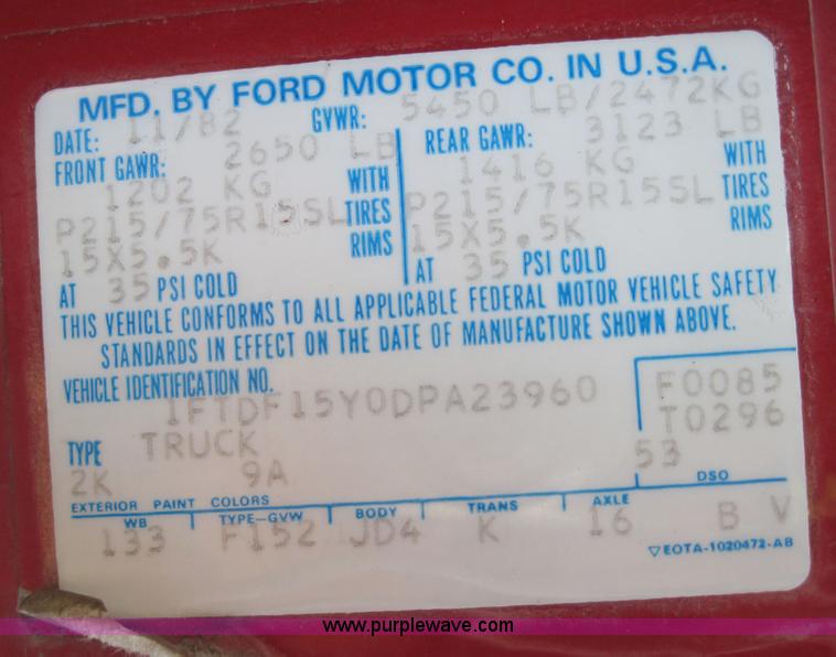 image for item 4392 1983 Ford F150