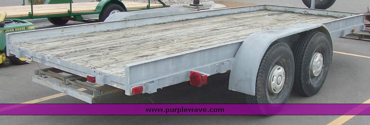 image for item 6499 16' shop built tandem axle trailer