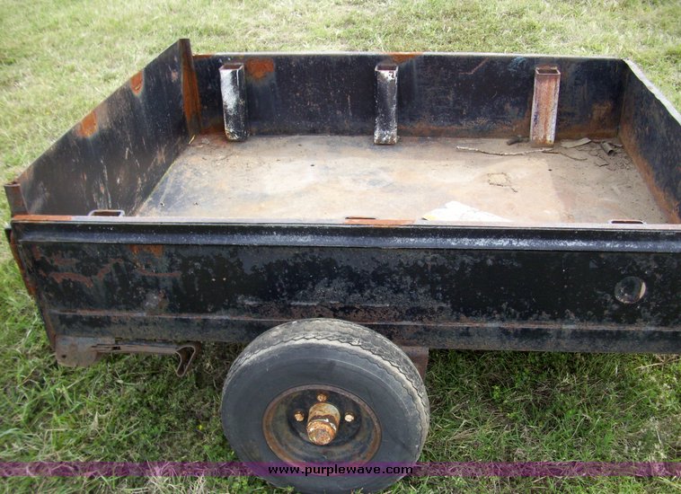 image for item 7324 Single axle stake box utility trailer