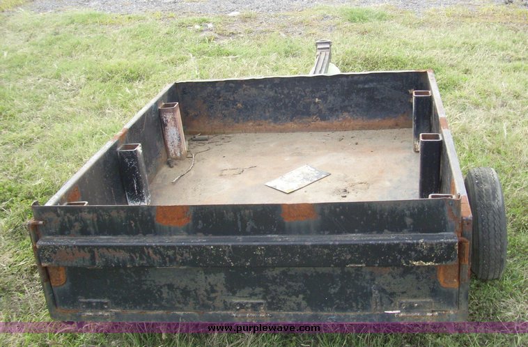 image for item 7324 Single axle stake box utility trailer