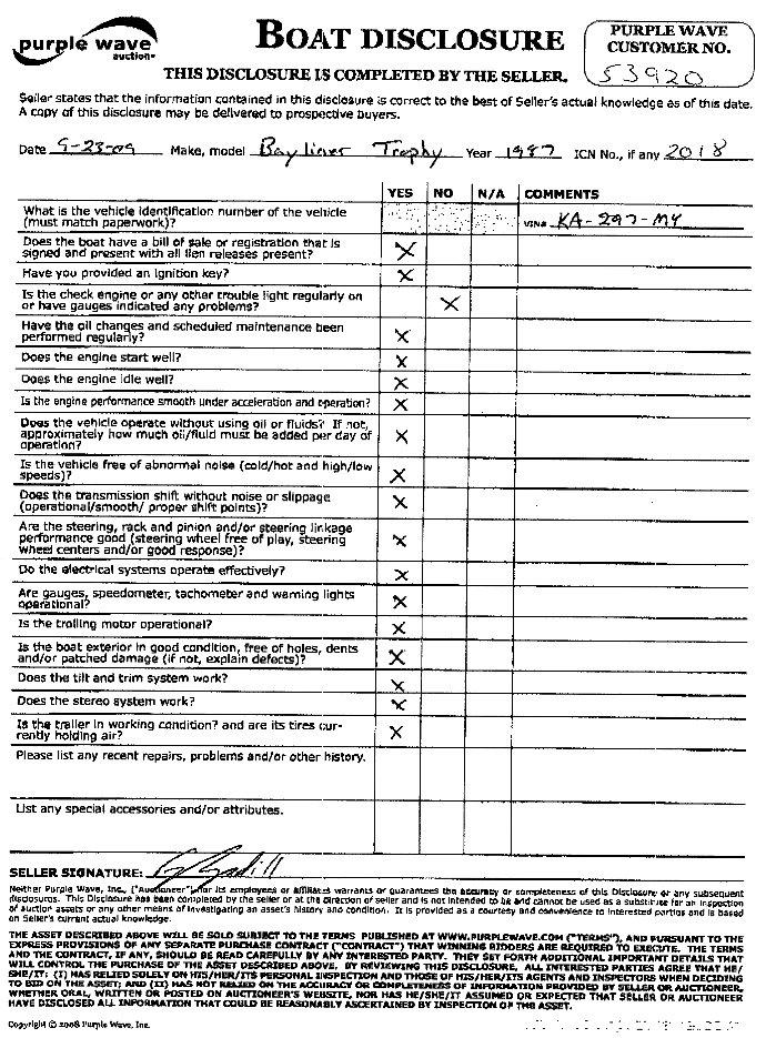 image for item 2018 1987 Bayliner Trophy boat