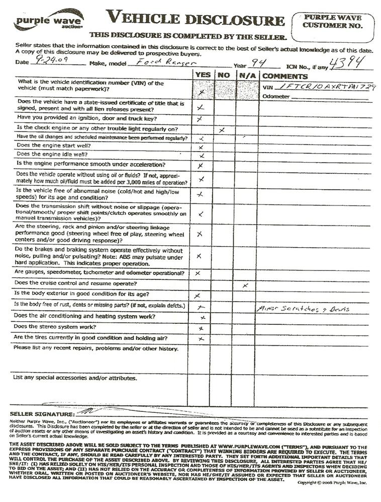 image for item 4394 1994 Ford Ranger