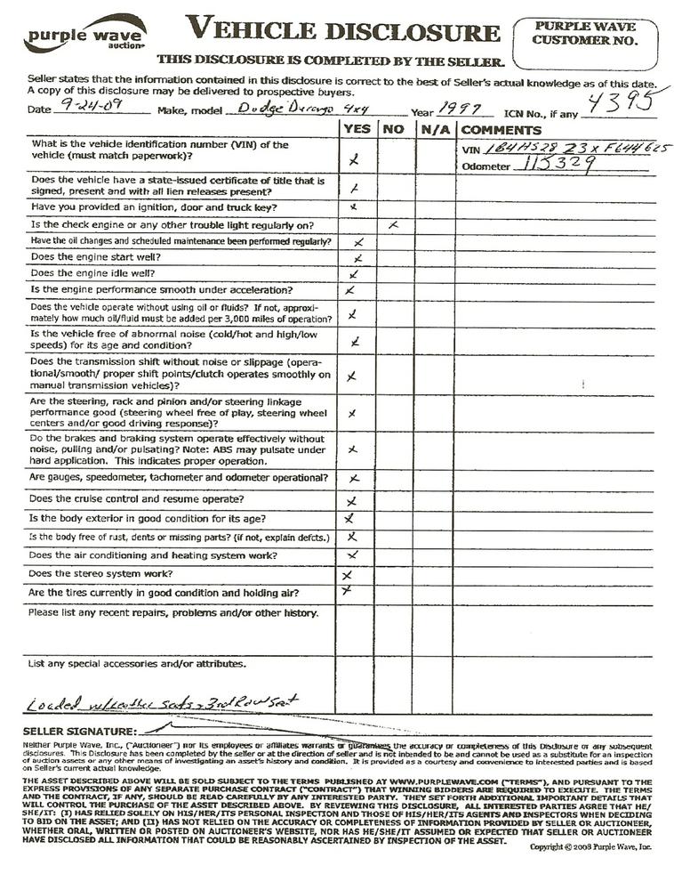 image for item 4395 1999 Dodge Durango