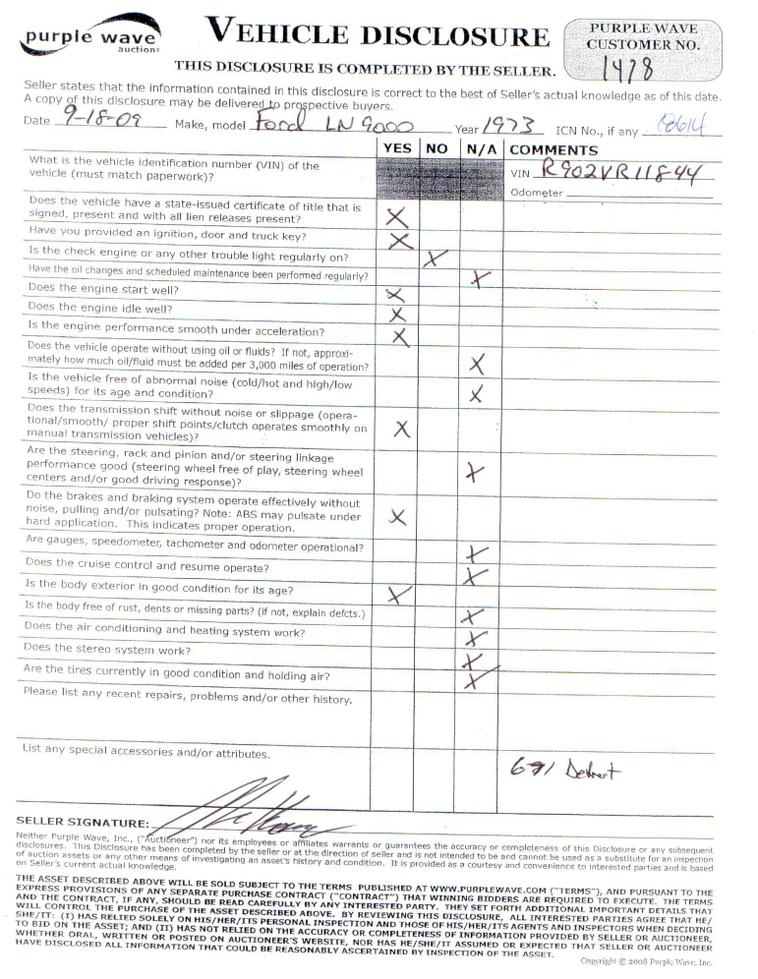 image for item 8614 1973 Ford 9000 single axle truck