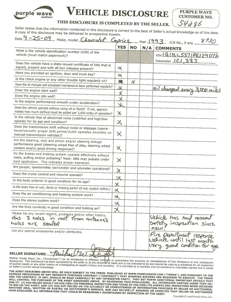 image for item 8930 1993 Chevrolet Caprice Classic