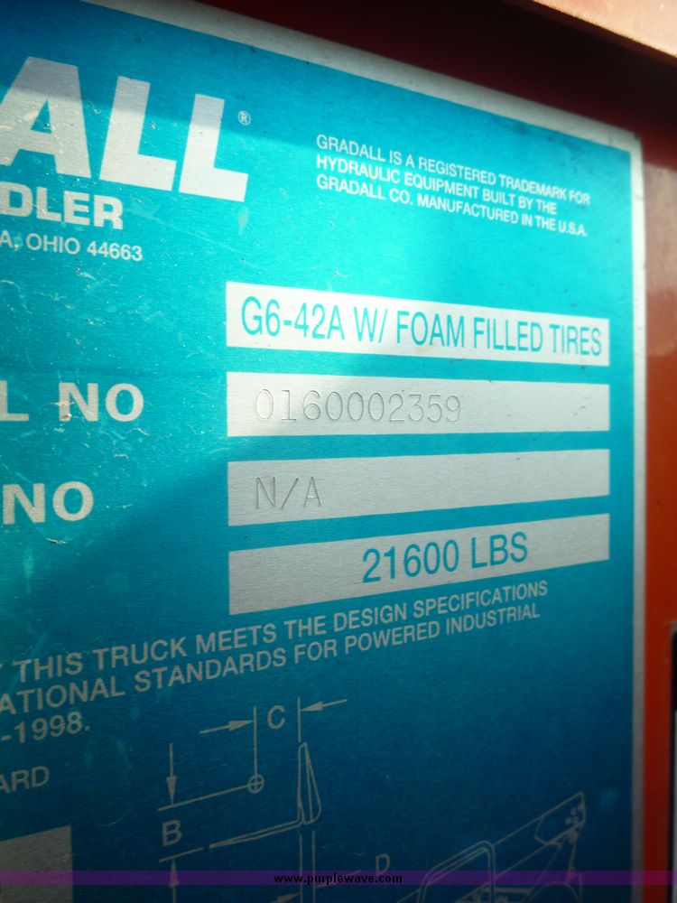 image for item 2216 2003 JLG Gradall G6-42A telehandler