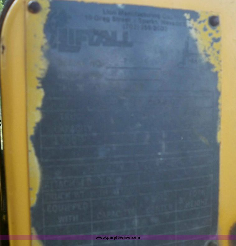 image for item 7415 1978 Liftall H150 all terrain fork lift