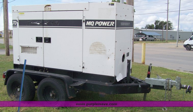 image for item 8616 Muitquipe 70 KV Whisperwatt generator on trailer