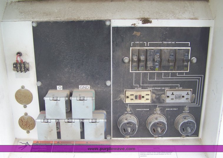 image for item 8616 Muitquipe 70 KV Whisperwatt generator on trailer